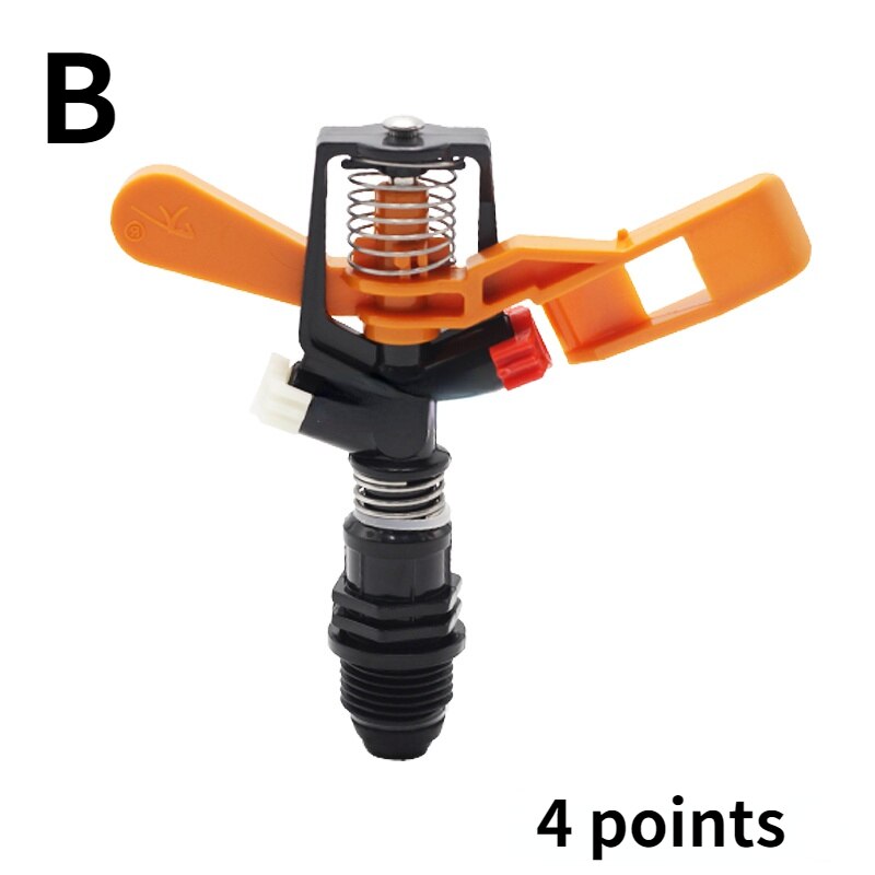 4 points 6 points plastic lawn sprinkler rocker 360-degree rotating sprinkler lawn sprinkler heads: B