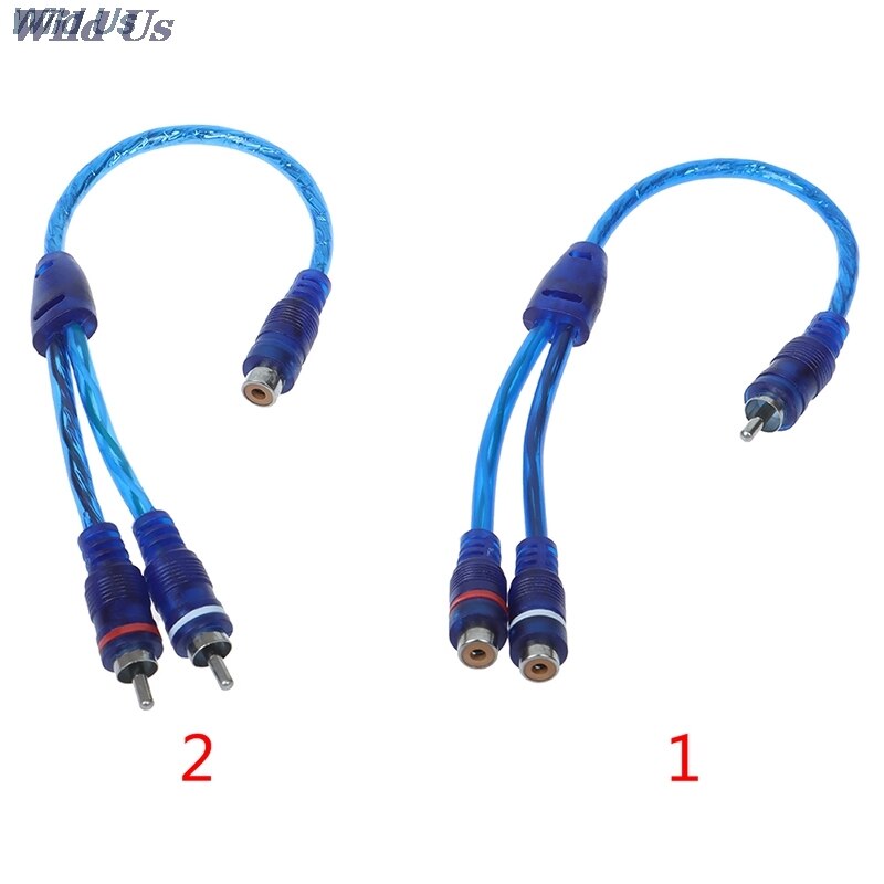 Car MP3 Audio RCA Y Splitter Cable Adapter Cord Converter for Car AUX Amplifier