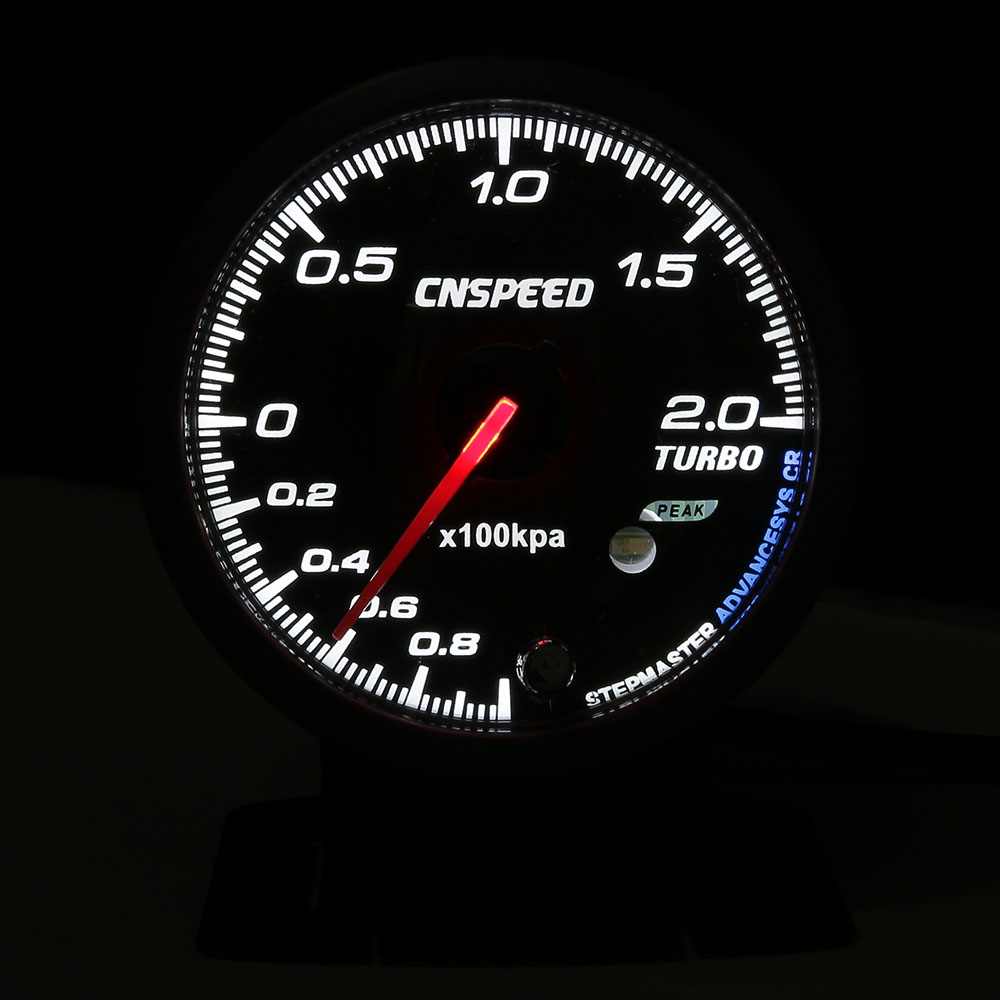 Cnspeed 60mm 12v bil turbo boost gauge 2 bar + justerbar turbo boost controller kit med sensor belysning  yc101411