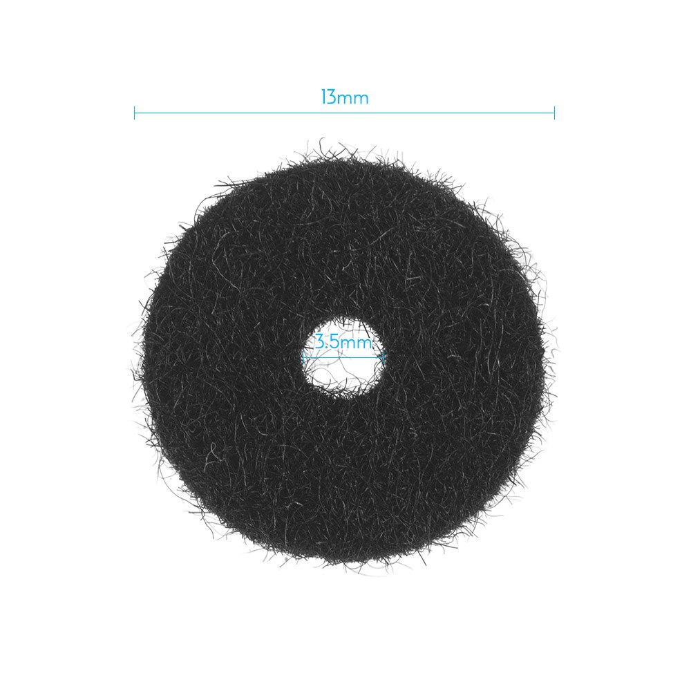 50 pcs Gitaarband Vilt Button Ringen Sloten Blokken Gitaar Deel: Black