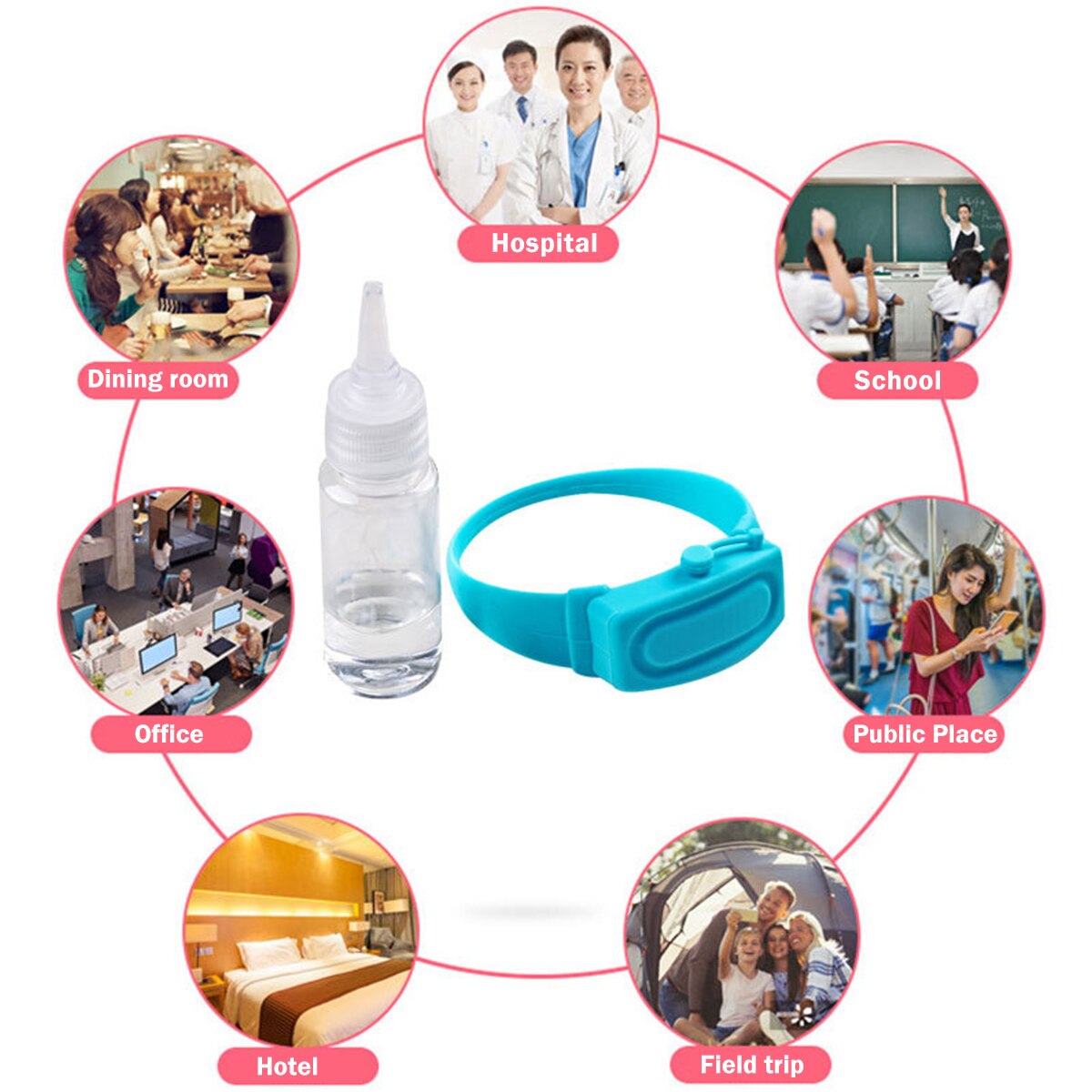Silicone Wristband Hand Dispenser Sanitizer Bracelet Pumps Disinfectant Sanitizer Dispenser Bracelet