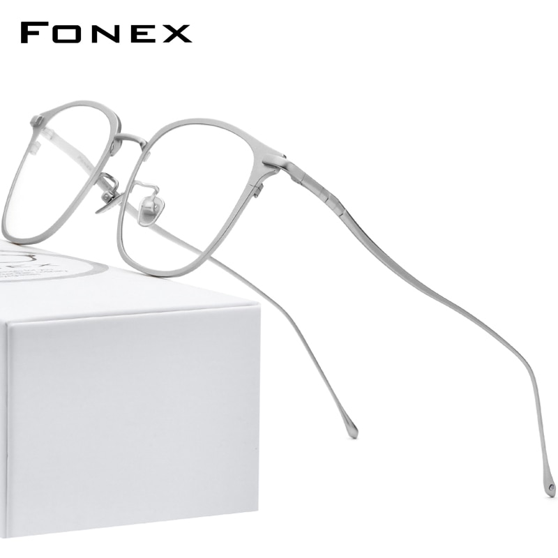 Fonex Pure Titanium Brilmontuur Mannen Vierkante Bijziendheid Optische Prescription Glazen Frame Vrouwen Ultralight Brillen 8522