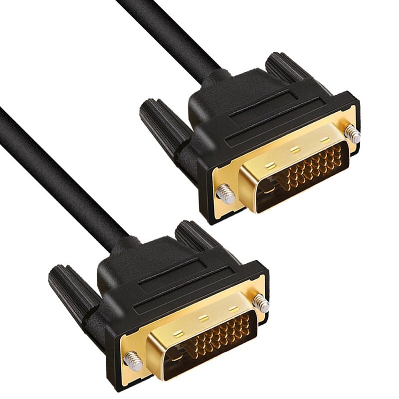 ANNNWZZD DVI Cable DVI Male to DVI DVI-D 24+1 Male Gold plated Male to Male 1M 2m 3m 5M for TV Projector Monitor Dual Link Cabl: 2m