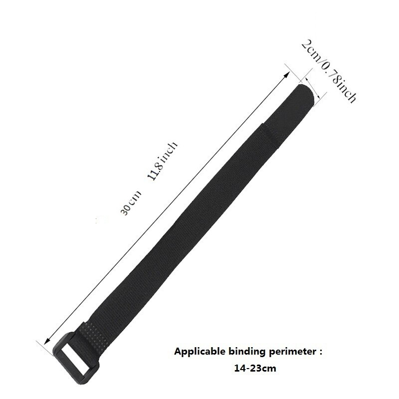 Sangle Velcro pour vélo, lot de 5 pièces de 30cm, sangle de fixation pour canne à pêche, bouteille de cyclisme