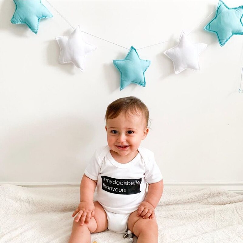 Guirnaldas de estrellas de estilo nórdico INS, habitación de adornos navideños para niños y niñas, carpa para bebé, decoraciones, atrapasueños, accesorios de fotografía,