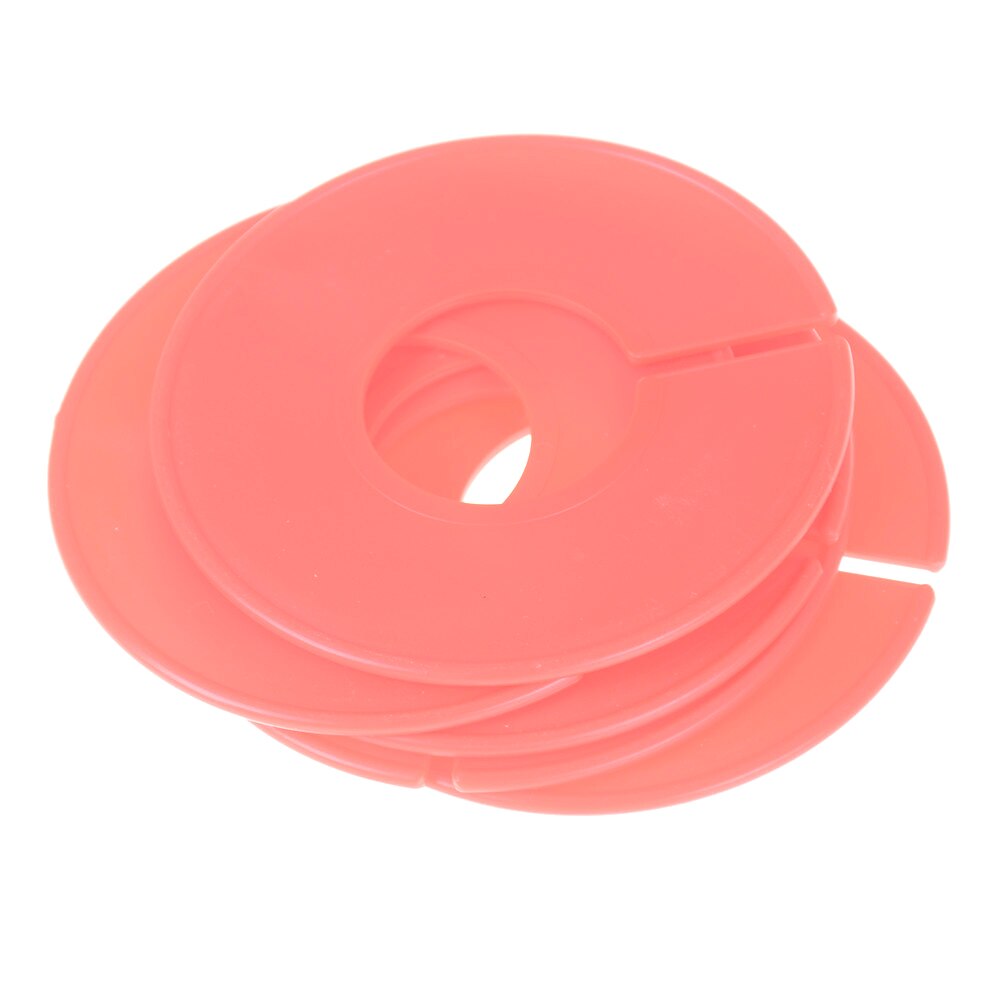 5 stk / parti runde bøjler skabskillevægge plast tøjstativ størrelse skillevægge tøjskilt størrelse markering ring: Rød