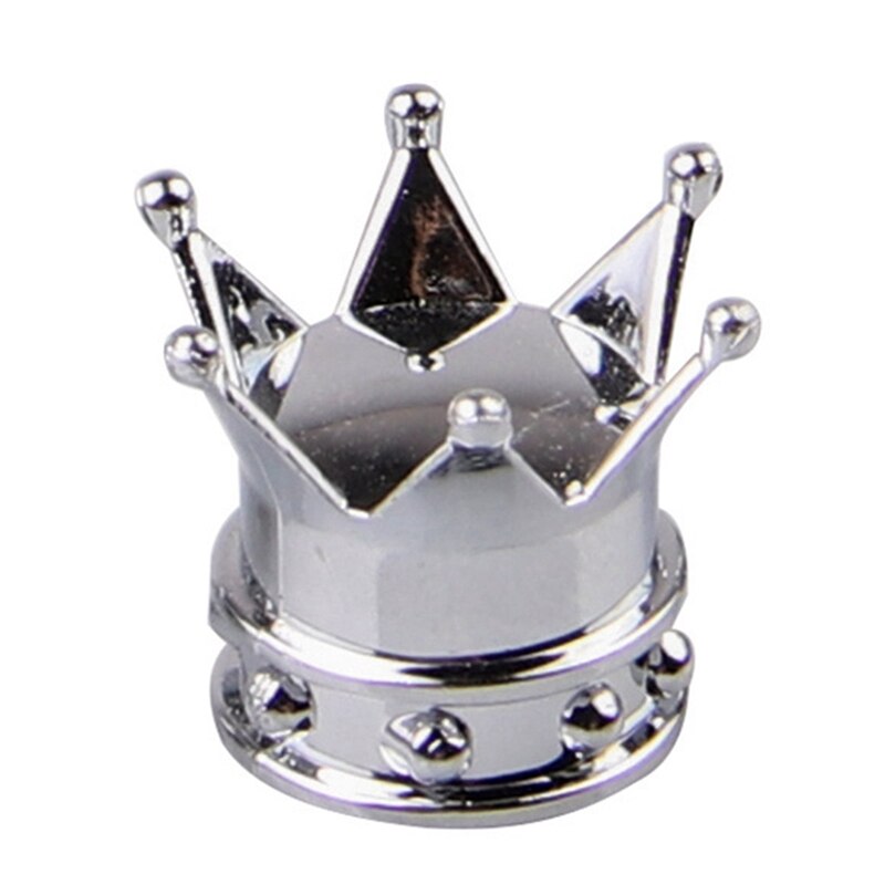 Crown Modified Tire Valve Cap Chrome Crown Car Tire Air Valve Stem Screw Caps Cover Wheel Rims Car Interior Accessories