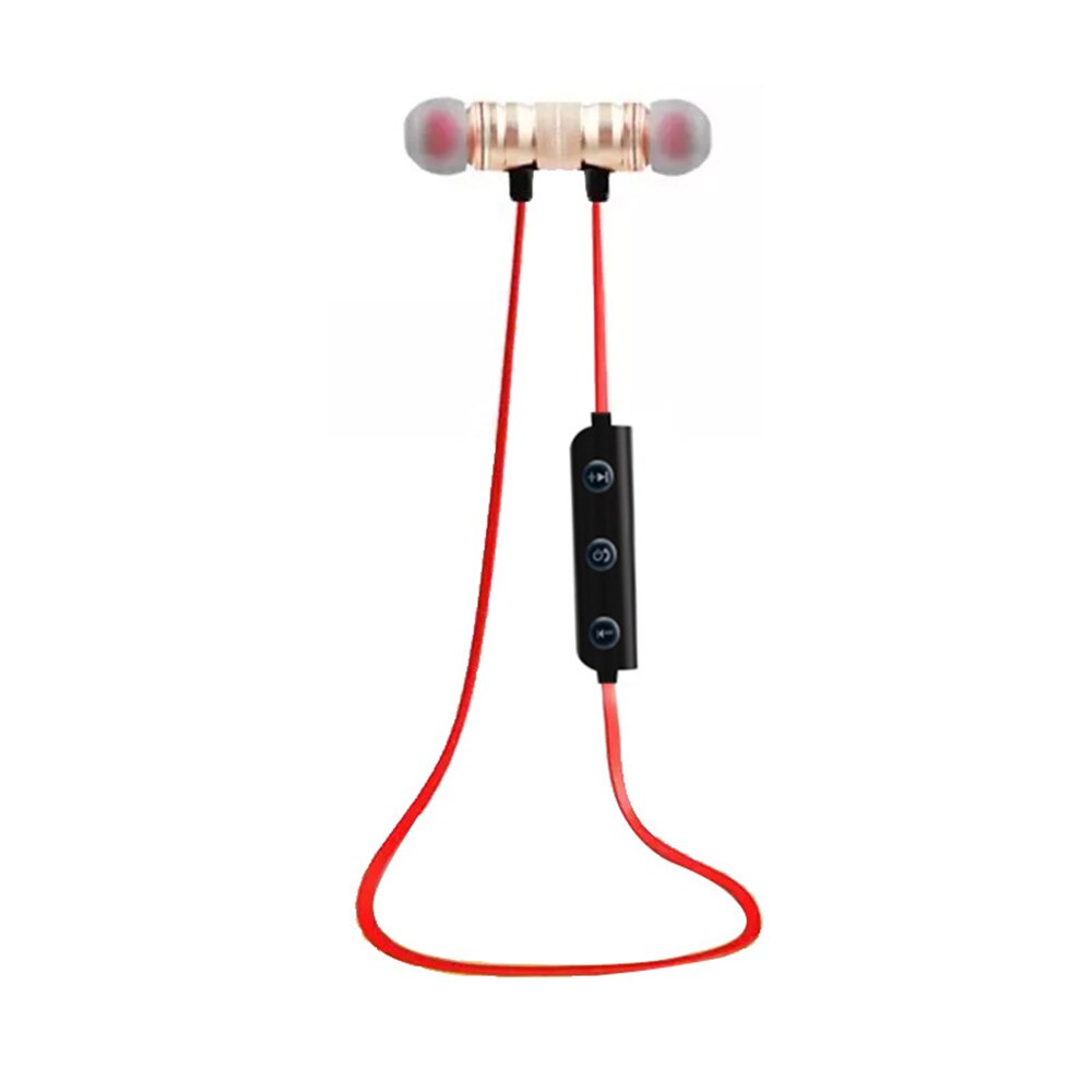 M9 Magnetische Sport Bedrade Headset Bluetooth 4.1 Stereo Headset Met Microfoon Rood + Zwart: Rood