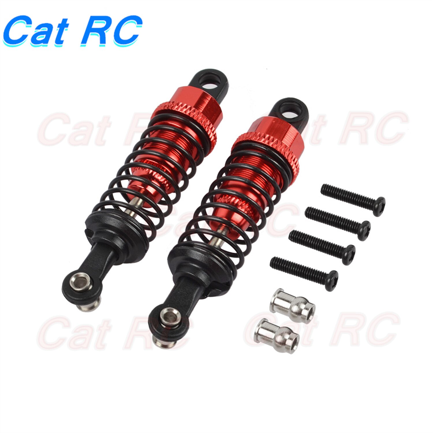 4 stücke WLtoys Aluminium Stoßdämpfer Für 1/18 A959 A969 A979 K929 Hpi Hsp Losi Tamiya RC Auto Aktualisierung Teile catRC: rot 4stck