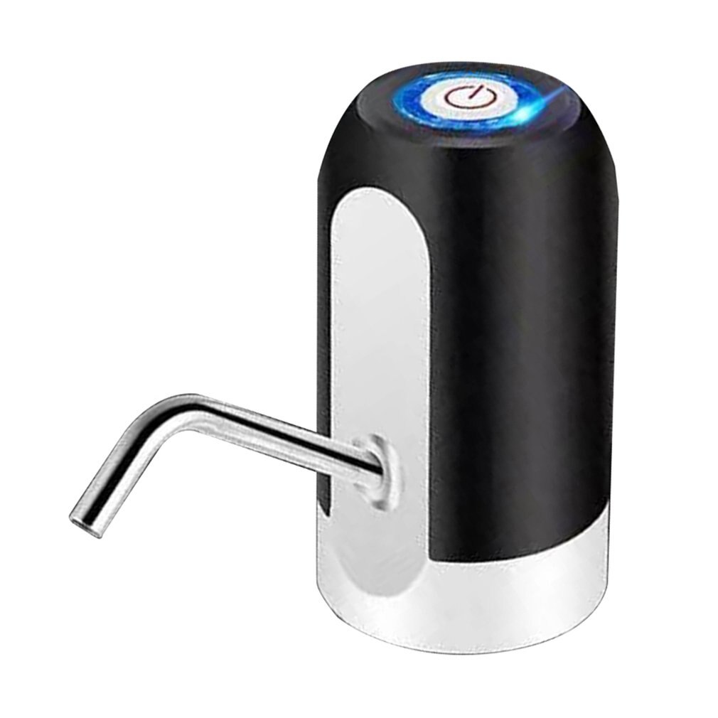 Genopladelig smart vandpumpe universal flaskevand husholdnings vanddispenser elektrisk tryk sugepumpe: Sort
