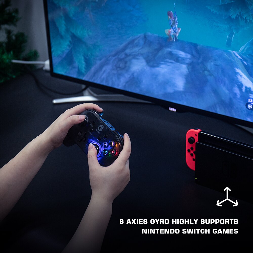GameSir – manette de jeu T4 Pro Switch, Bluetooth, pour Nintendo Switch, Apple Arcade, téléphone portable Android, Joystick pour PC T4w
