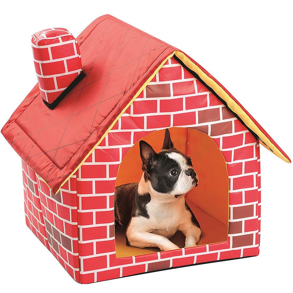 Cão de estimação portátil casa do gato dobrável inverno quente cama do animal de estimação ninho bonito casa forma gato filhote de cachorro canil filhote de cachorro caverna suprimentos