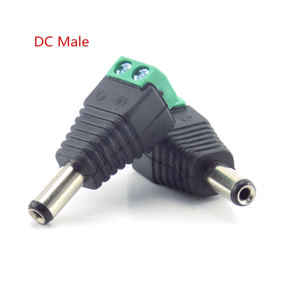 5pcs 12V BNC DC male female plug adapter power supply Connector 5.5X2.1MM Connectors Coax Cat5 for Led Strip Lights CCTV Camera