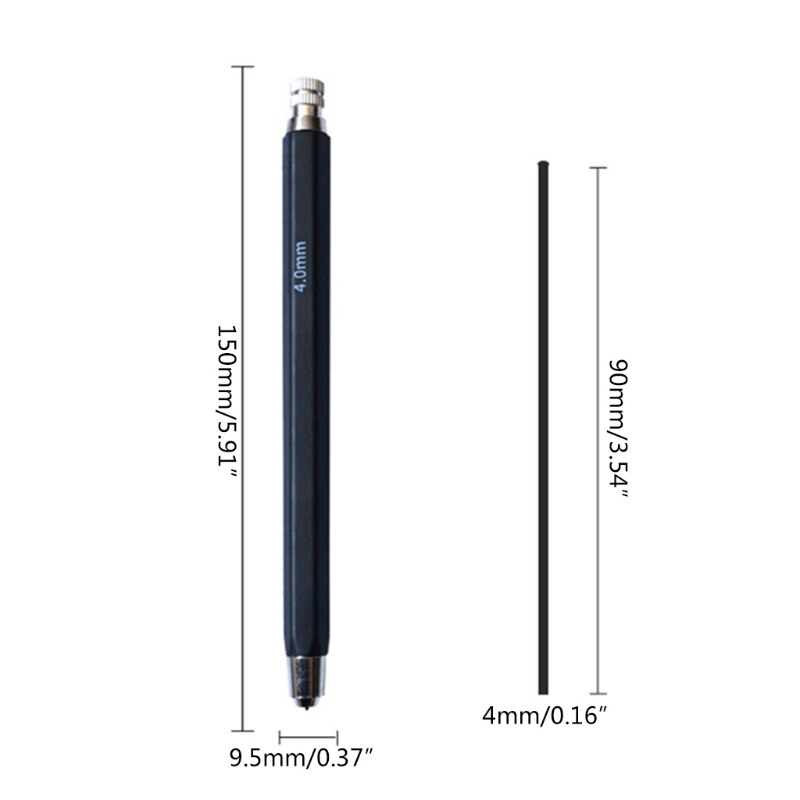 4mm Mechanical Pencil Sketch Drawing Art Pencil Automatic Charcoal Pencils For Students Kids