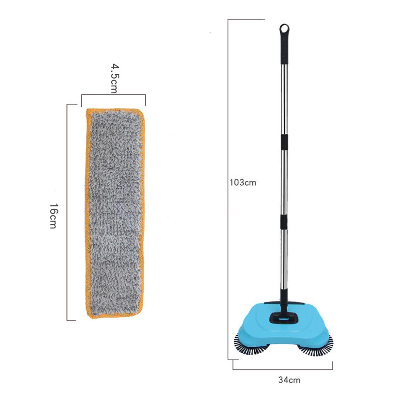 Hand Push Sweeping Machine Lazy Floor Sweeper Floor Carpet Dust Cleaner Household Cleaning Tool Rubber Wheels Enough Power