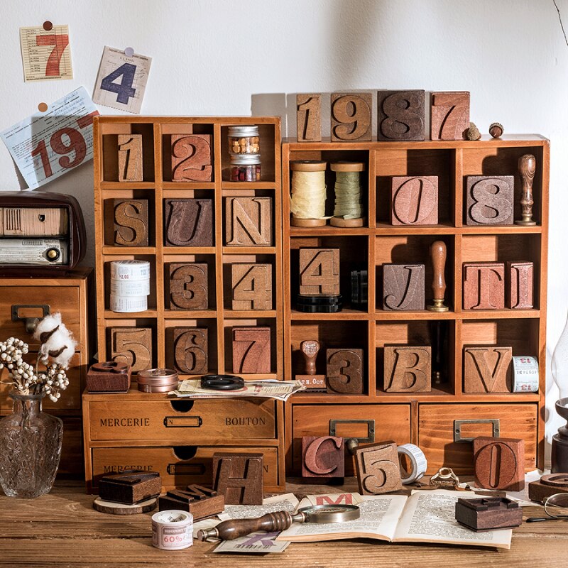 Vintage Grund Digitalen Symbol dekoration Holz stempel Set für scrapbooking album DIY handwerk dekoration stempel