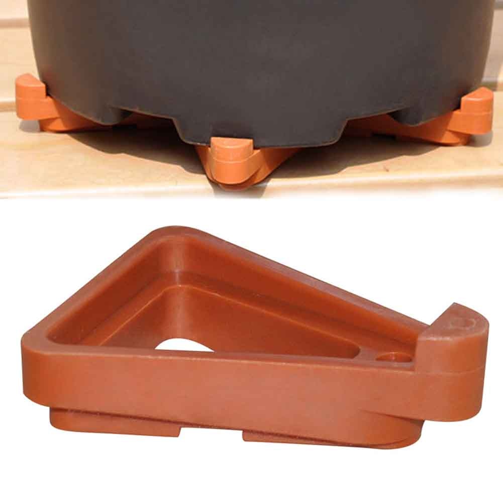 Soporte para maceta de 12 Uds., soporte triangular para macetas de jardín, para interiores y exteriores, elevador Invisible antideslizante para jardín