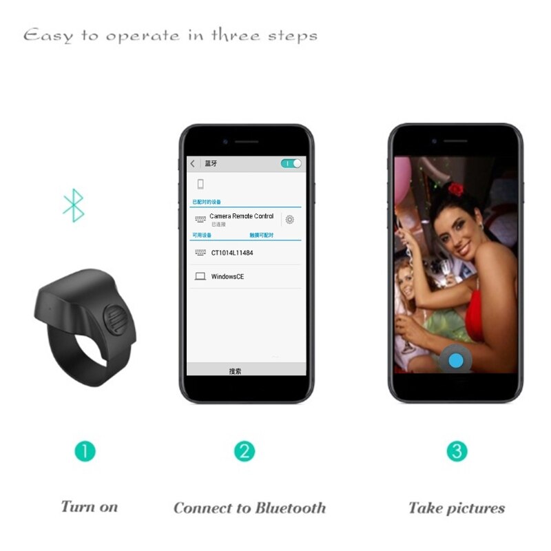 Telefon Selfie Verschluss Ring praktisch Kamera Verschluss drinnen draussen Bluetooth Fernbedienung, sterben Foto Clever Ring