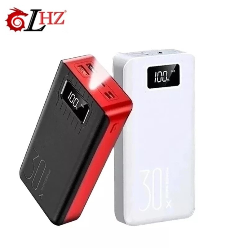 Powerbank 100000 mah, micro-usb, große kapazität, led-display, tragbarer externer akkulader für smartphones (iphone 12 pro max)