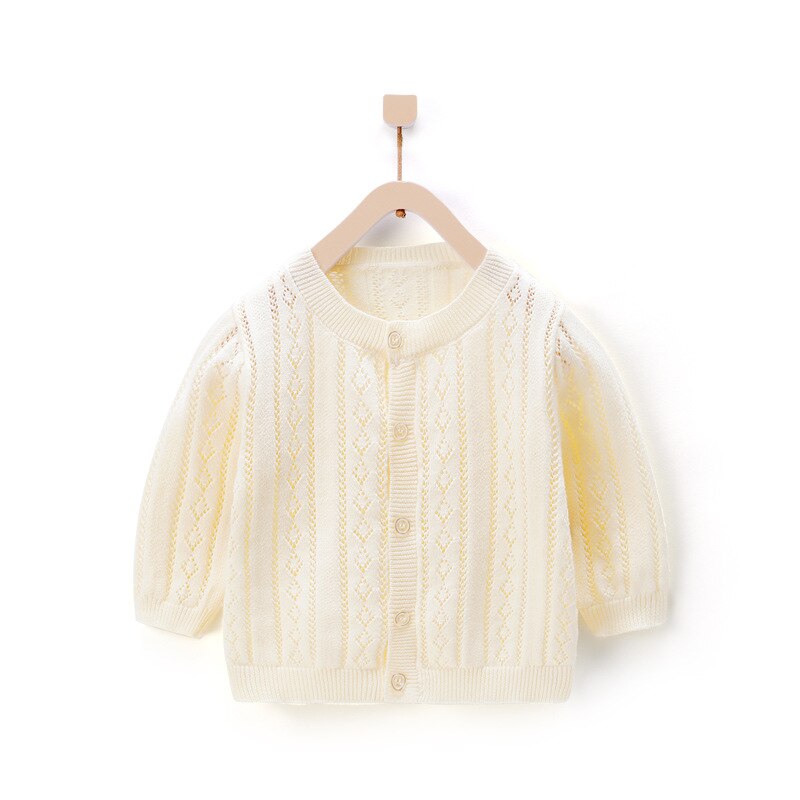 Bébé pull à manches longues tricoté Cardigan pull garçons filles vêtements enfants enfants vêtements d'extérieur manteau casual hauts en tricot: Lt.yellow / 100CM