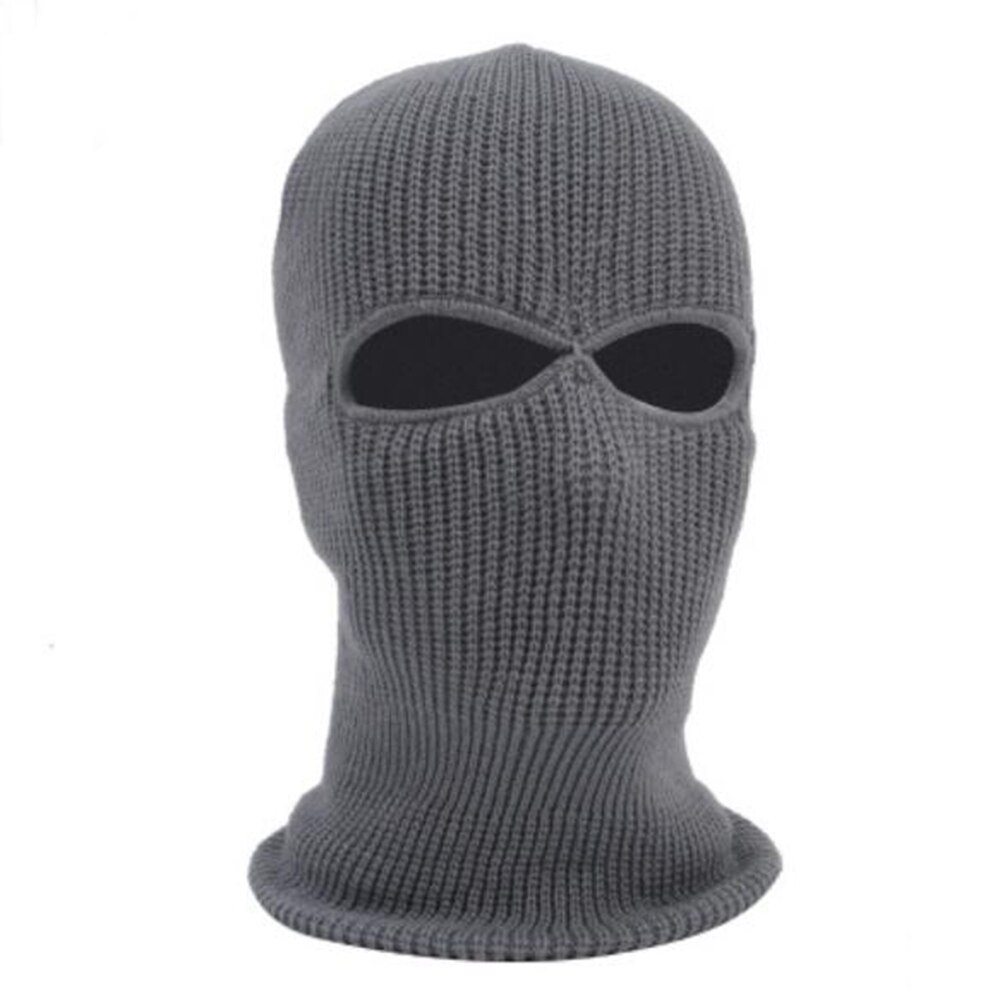 Knitted Riding Mask Full Face Windproof Unisex Face Mask for Cycling Outdoor Winter Fleece Hood Hat Sport Equipment: grey