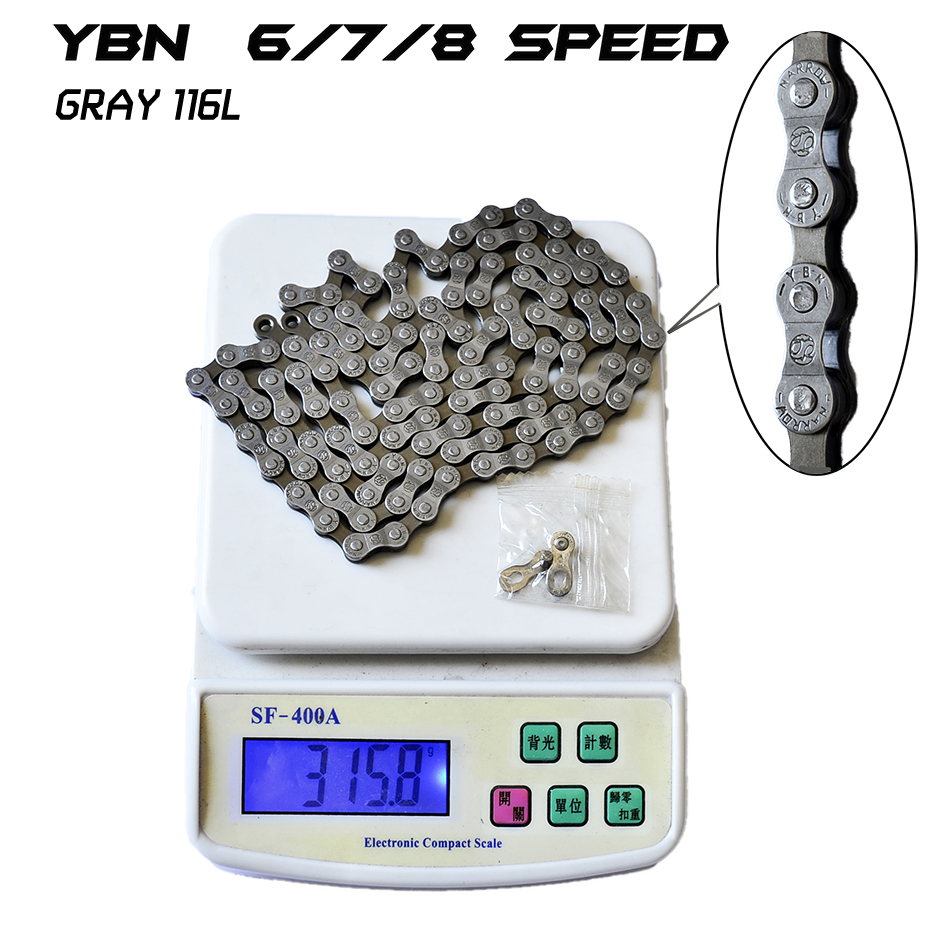 Freies YBN X12L x10 x10sl x9sl x11sl fahrrad kette 9 10 11s gold mountain road bike sram 116 länge fahrrad kette: 8S gray 116L
