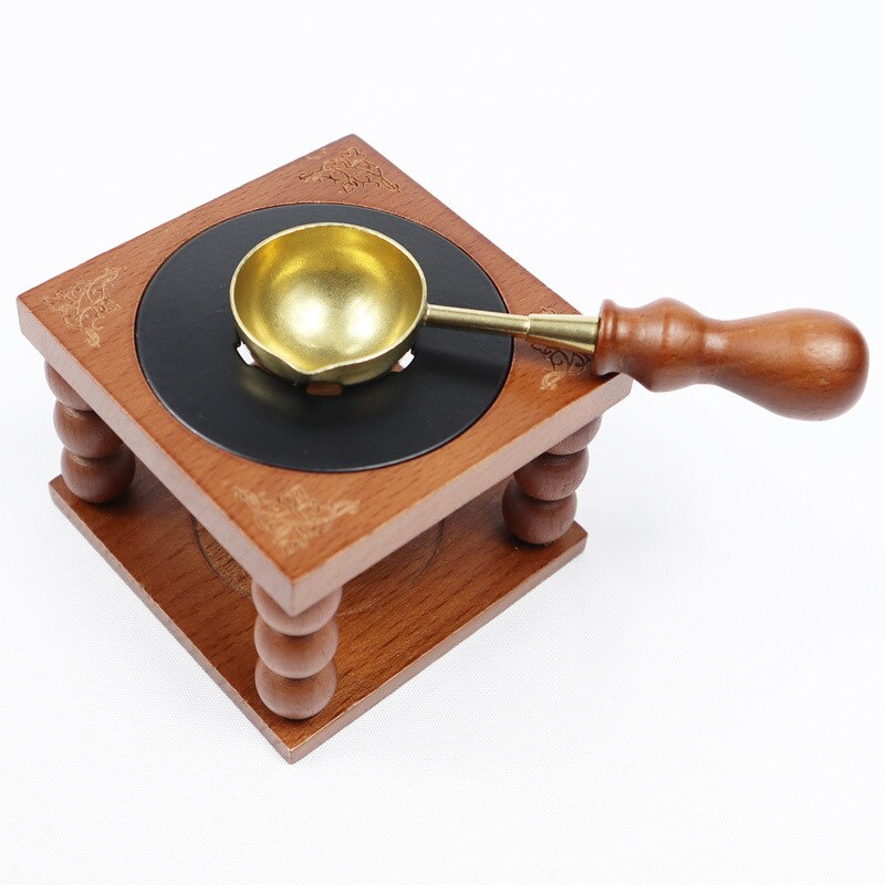 Vintage Beuken Wax Smelter Kaars Wax Smelten Pot Kleine Oven Speciale Voor Zegellak Verwarming Tool Wax Smelt Kaars Accessoires