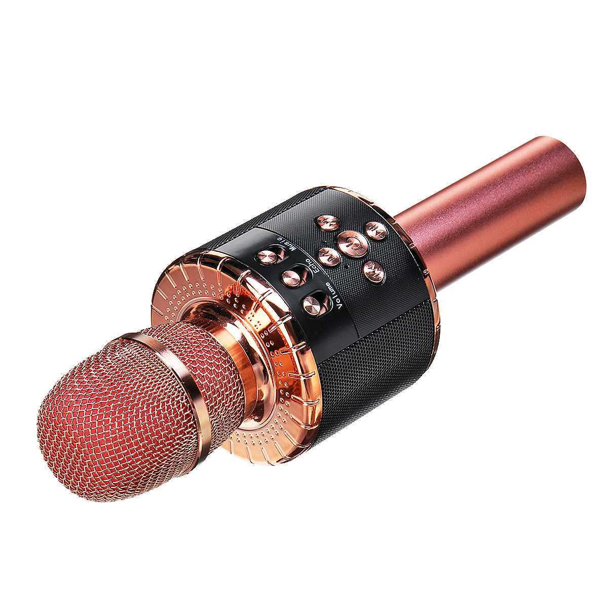 7 Colors Led Light USB Bluetooth Wireless Pink Microphone Speaker Handheld Microphone Ktv Karaoke Mic Music Player