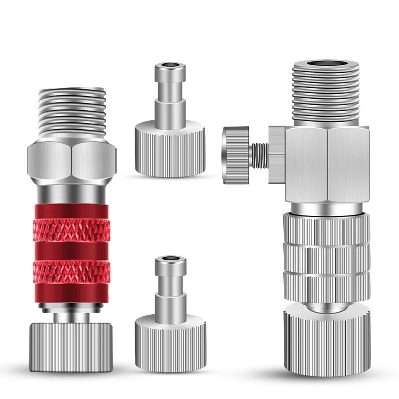 Air Brush Quick Release Coupling Adapter Airbrush Adjustment Control Valve Quick Disconnect Fit 1/8"Tool for Airbrush Sprayer