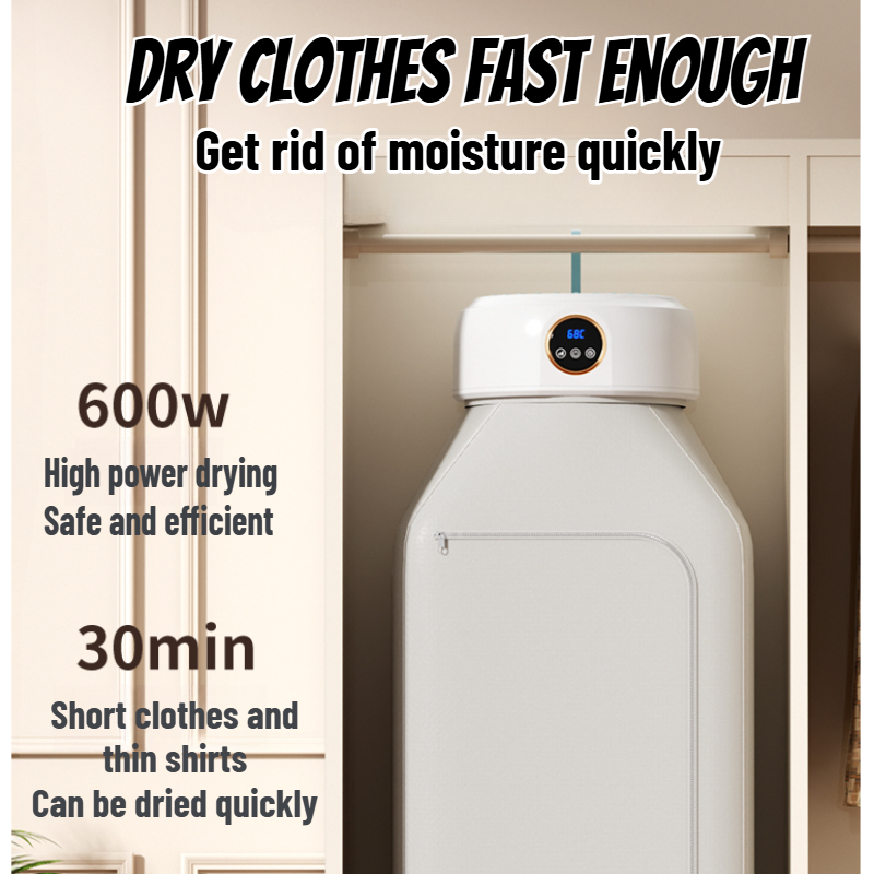 Sammenleggbar tørketrommel liten tørketrommel husholdningstørking av klær liten dynevarmer skoplugg utvalg eu/us/uk