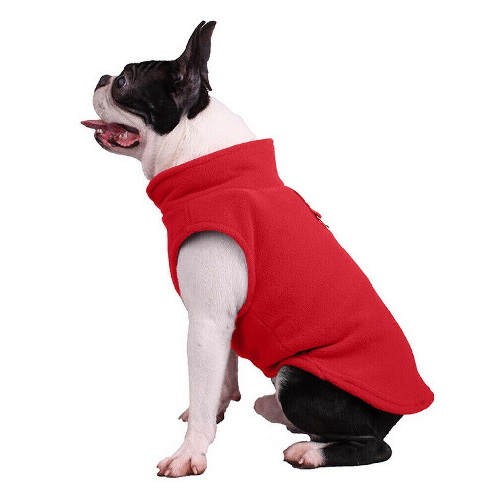 Fleece Harness Pet Vest Jas Jumper Trui Jas Voor Kleine Medium Grote Hond: Rood / L