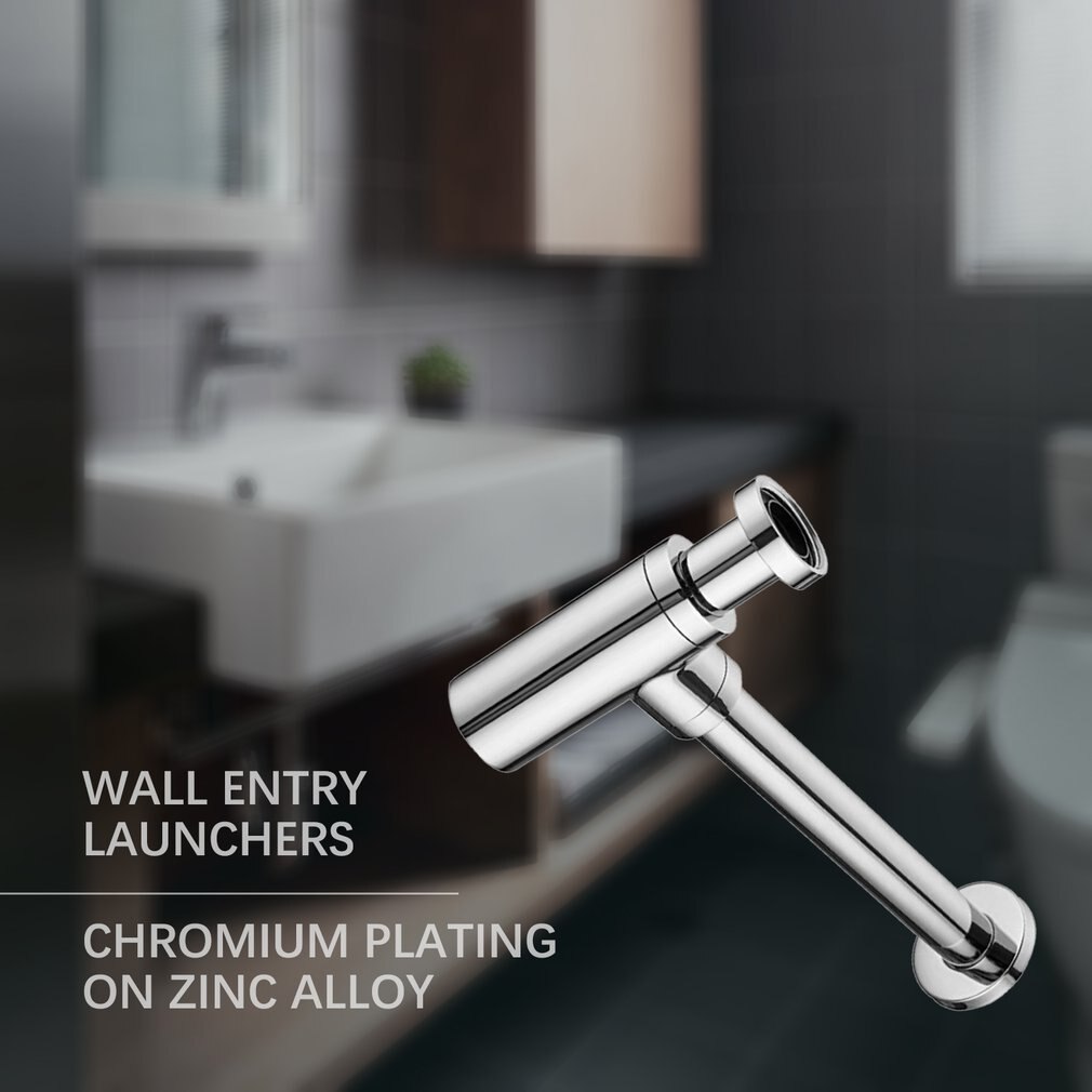 Bathroom Basin Bottle Trap Pop Up Drain Stopper with Overflow Sink Drain Kit Siphon Waste TRAP Drain Chrome