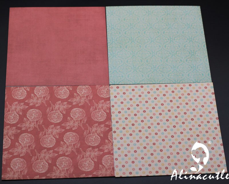 AlinaCraft 24 sheets 6"X6" patterned paper cherry ripe Scrapbooking paper pack handmade craft paper craft Background pad