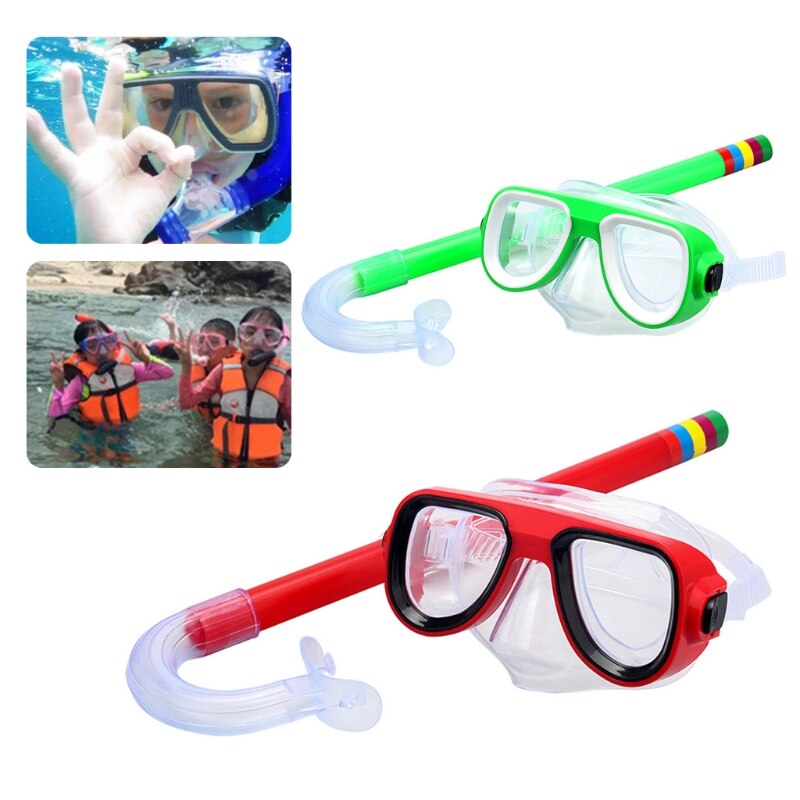 Kit de snorkel para crianças, máscara de mergulho com snorkel e óculos de natação, equipamento com tubo de seco para mergulho não tóxico