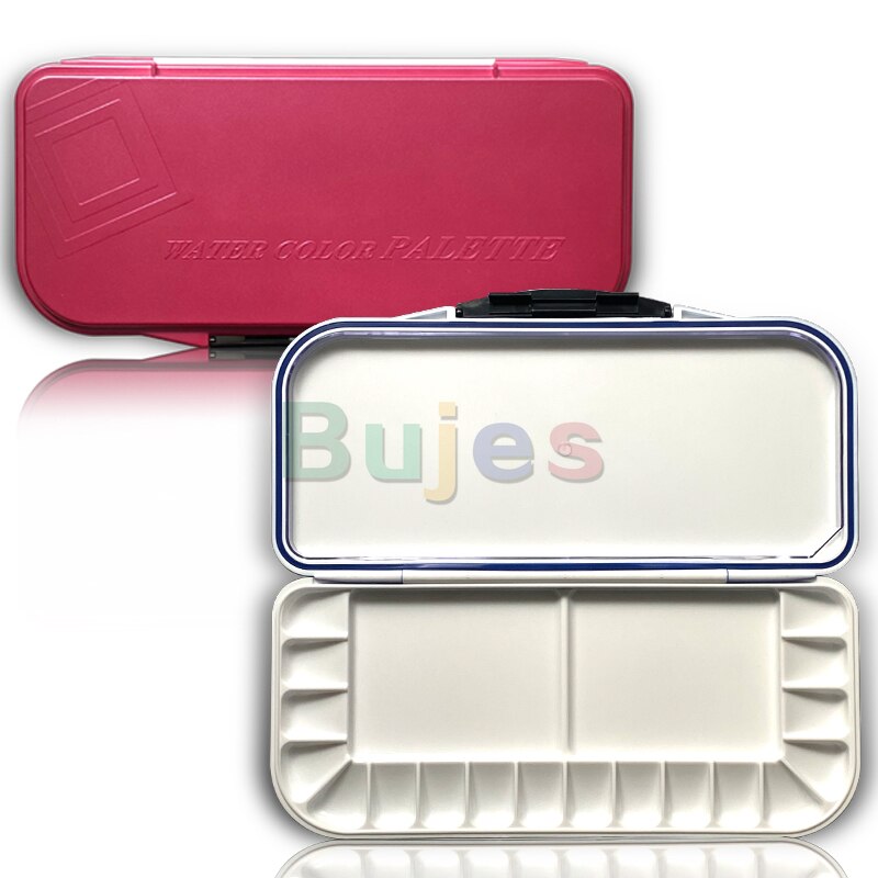 Originele Korea Mijello Aquarel Kleur Palet, Kogelvrij Glas Palet 18 Rooster Coral Kleur, Lege Plastic Box, kunstenaar: red