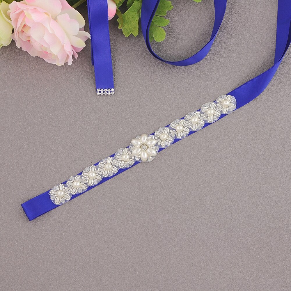 ZMS155 argent strass ceinture de mariage robe de mariage ceinture ceinture de mariée demoiselle d'honneur ceinture ceinture pour robe de soirée diamant ceinture: royal blue