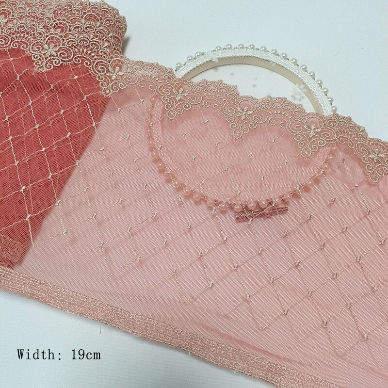 5 Yards 17-26cm Multicolor Mesh Embroidery Lace Trim Handmade DIY Needlework Sewing Doll Dress Clothing Material 150