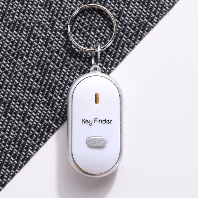 Anti-verloren Led Smart Key Finder Sound Control Alarm Anti Verloren Tag Kind Tas Huisdier Locator Vinden Toetsen Sleutelhanger tracker Geluid Controle: WHITE