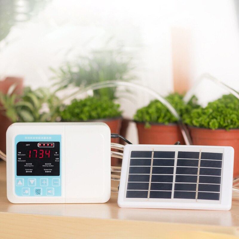 Solar Automatic Watering Device Garden Watering System Drip Irrigation System Controller Timer Indoor Potted Watering System