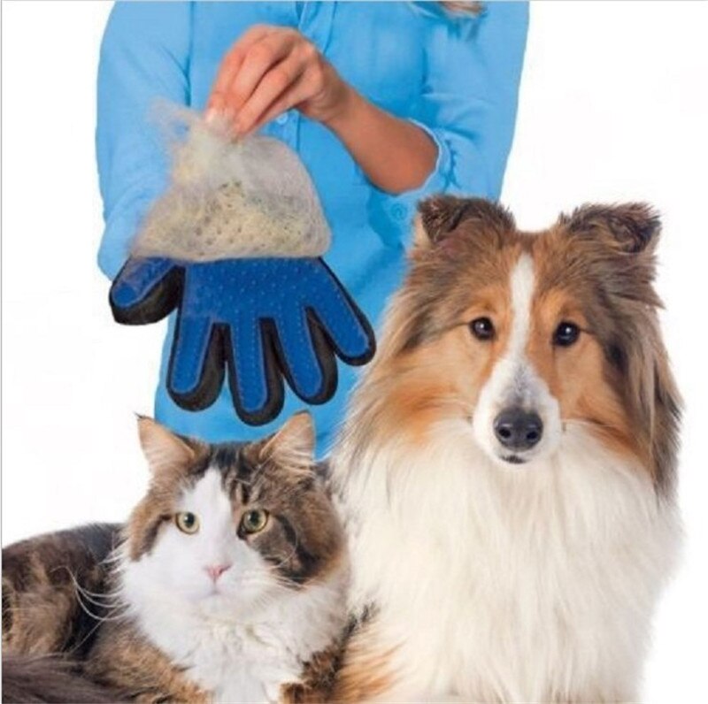 Peine cepillo de pelo para perros y mascotas, guante para limpieza de mascotas, masajeador, suministro de aseo, guante para limpieza de dedos de animales, guante para pelo de gato