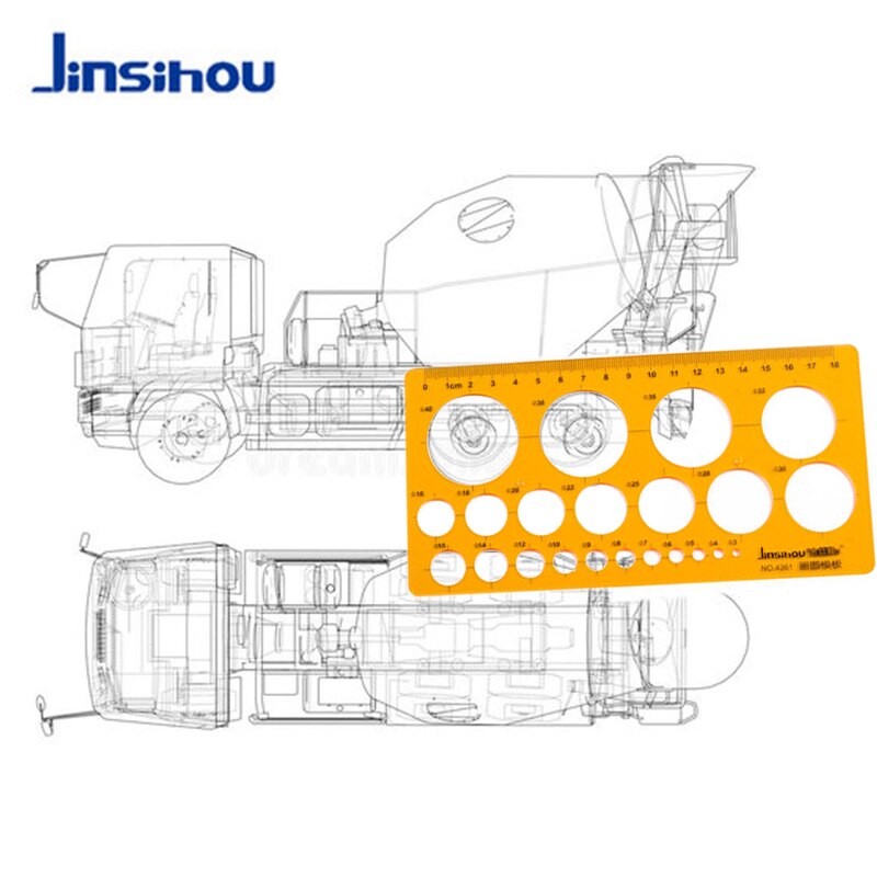 Jinsihou Drawing Template/Stencil Soft Ruler K Resin Architect/Construction/Geometry/Math/Furniture/Curve/Round Symbols Tool