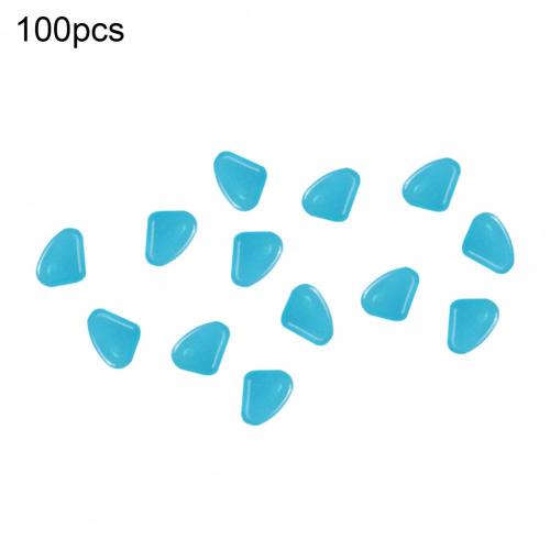 100Pcs Luminous Pebbles Eco-friendly Warm Light Resin Glow in the Dark Pebbles for Home: Dark Blue