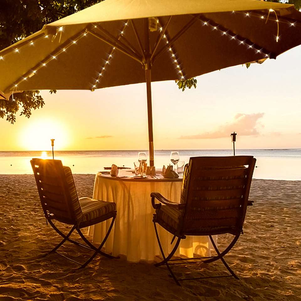 Strand parasol telt lys 104 led aaa drevet kobbertråd led string lys udendørs hængende paraply have terrasse lampe lys