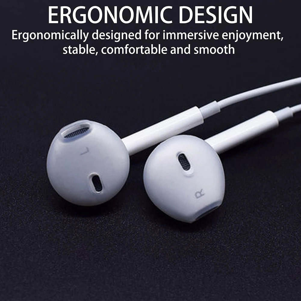 Replacement Soft Silicone Earbud Ear Tips Anti-Slip Sports Earphone Ear Covers for Apple IPhone 8S 7 6S 6Plus 5 Wired Headphones