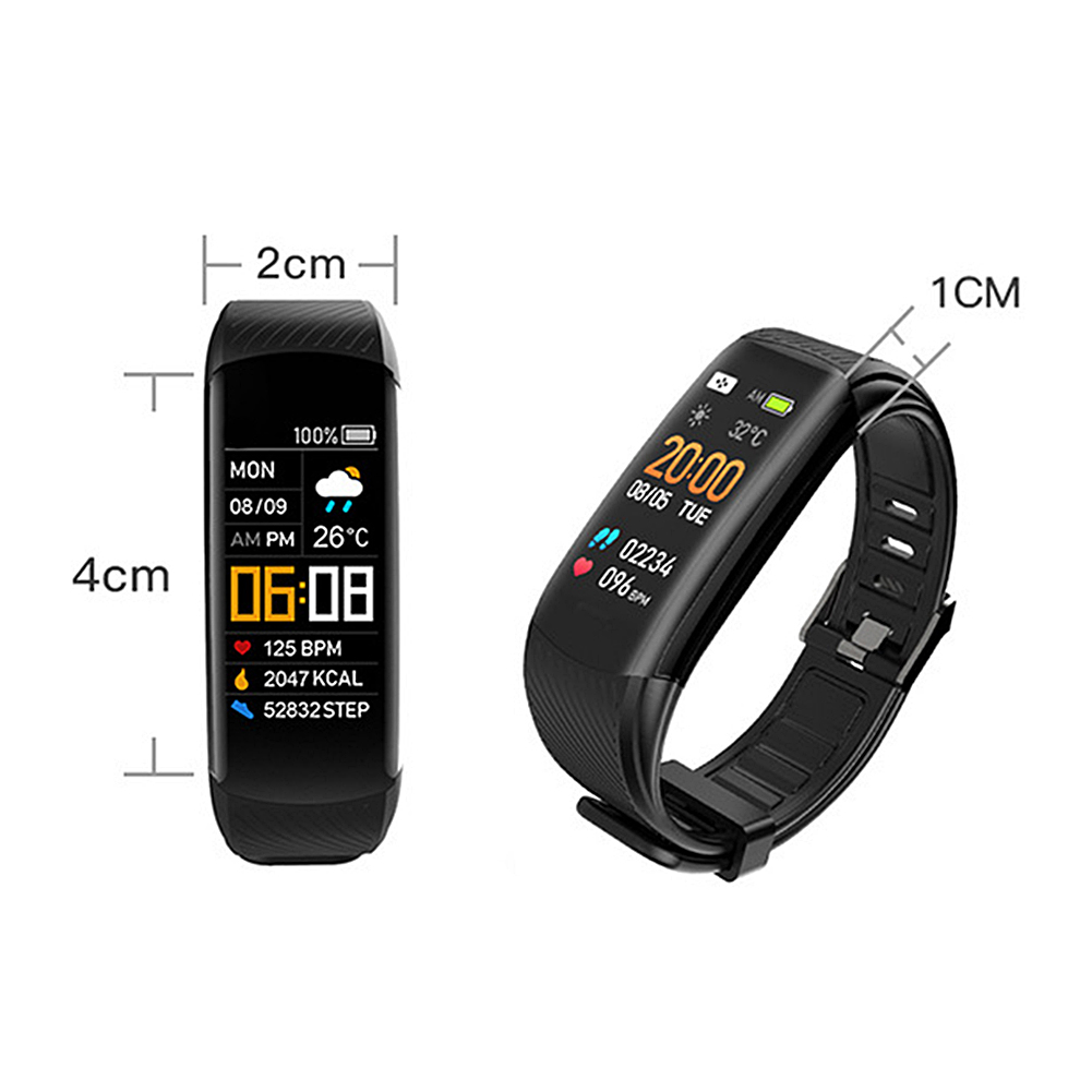 accorto guarda Impermeabile sport Smartwatch Frequenza cardiaca/pressione sanguigna/tenere sotto controllo dell'ossigeno nel sangue Ricarica diretta USB per esercizi tutto'aperto