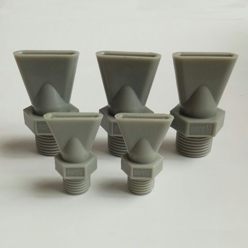 (10pcs/lot)1/4" 3/8" 1/2" 3/4" BSPT , PP Material Flat Wind Jet Air Nozzles, Flat fan spray nozzle plastic water gas spraying