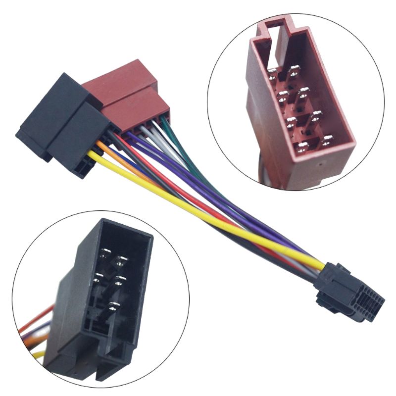 Ledningsnätadapter för kenwood bilstereo radio iso-kontakt 16- stifts kontaktkabel