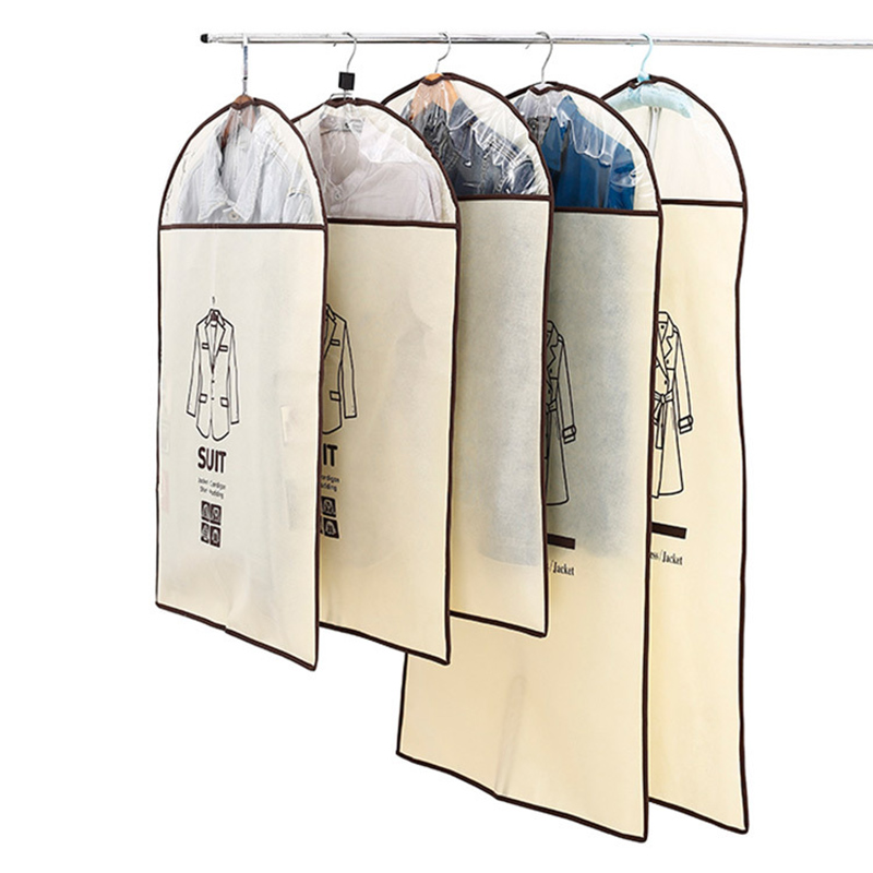 5 stuks stofdichte kledinghoes voor thuis, kledingbeschermer, rits, opbergtas, trenchcoat, bontkledinghangtassen