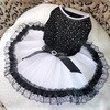 Cão bling bling tutu vestido vestido de renda roupas vestido de festa pet gato princesa grande: M
