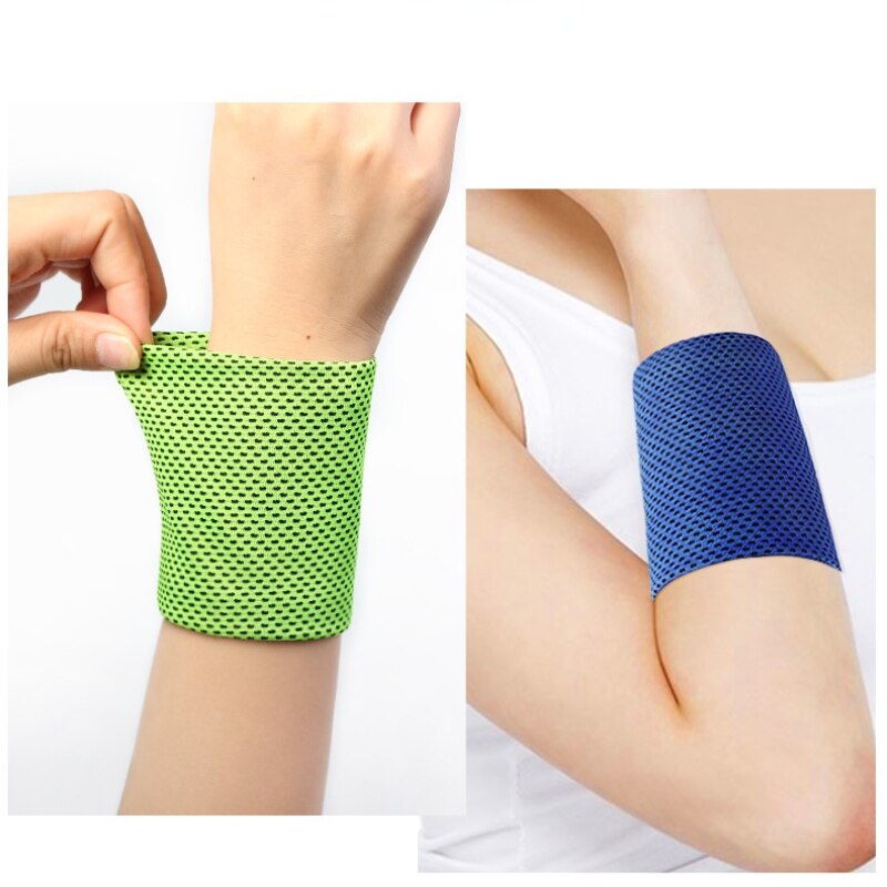 Summer sport cold sensation bracelet men women fitness weightlifting gauntlet riding ice cooling sweat absorb bracelet